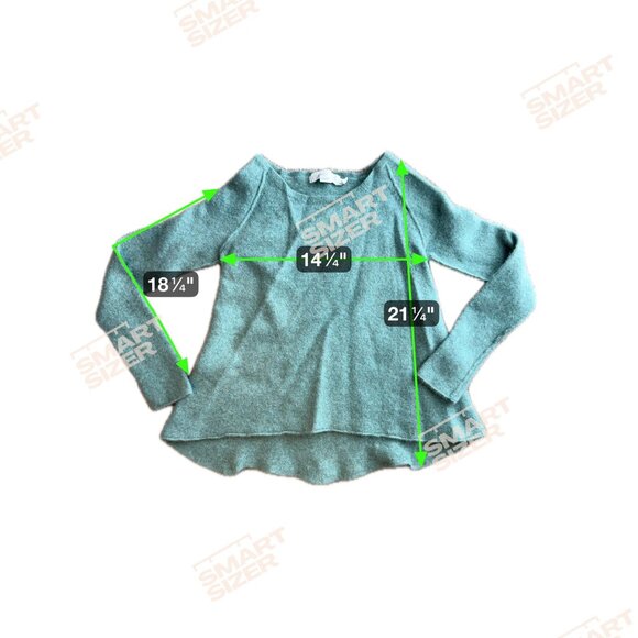 Decker Luxe Womens Cashmere Sweater Size Small Green Soft Long Sleeve Oversized - Picture 2 of 7